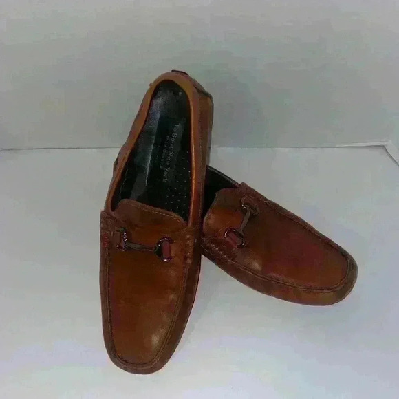 To Boot New York‎ del Amo leather cognac drivers loafers size 9 - Picture 1 of 8